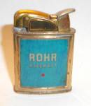 EVANS ADVERTISING ROHR AIRCRAFT LIGHTER 1957. NICE SPARK. THERE IS A TOUCH OF RUST ON THE STRIKER AND PATINA FROM AGE. ADD $5.00 SHIPPED IN THE USA. REF:111957