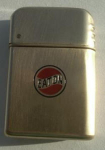 Old Bowers Advertising Lighter. Eaton for An advertiser. Nice spark. White wick. Fine scratches. ADD $5.00 FOR SHIPPING IN THE U.S.A.