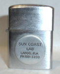 Japan Lighter, Sun Coast Lab. Nice spark. Used. Fine scratches. PLEASE ADD $5.00 FOR SHIPPING IN THE U.S.A.