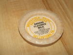 Nifty find out of a home, a vintage milk bottle cap for Banana Flavored Milk (we don't see caps for this flavor often).  We do not have the milk bottle itself, only the cap.  Made for and marked with ...