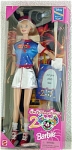 Walt Disney World 2000 Exclusive Bring Home the Magic Mattel 11.5 inches vinyl Barbie fashion Doll with long blonde rooted hair, smiling open mouth, and painted blue eyes. In her box, she is standing ...