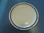10.5 dinner plates from Dansk in the hard to find Fredriksborg pattern. They are white with blue trim and dots. Very nice. Made in Japan. Each item is the listed price. 