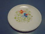 7.5 in. vintage salad plates from Westmoreland in the beaded edge floral milk glass pattern. These are from 1940-1975. They are used and mint. Each item is the listed price. 