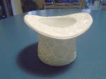 3.25 in. high by 4.5 in. diameter Fenton White Milk Glass Daisy Hat Vase. Used Mint. Unsigned.