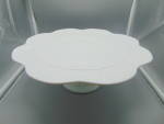 Unknown Maker Harvest Grape Milk Glass Cake Stand. This is 4.75 in. high and 13.25 in. diameter. It is beautiful. Mint condition. It looks similar to Westmoreland but it is not that brand. 