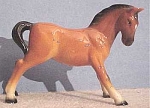 Light Bay Pony, 4 3/4" high, excellent condition.  Unmarked Japan Ceramic. 