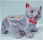 1940s Miniature Japan Lusterware Cat Toothpick, 2 1/8" high.  Excellent condition
