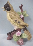 Matte Ceramic Jay Type Bird, 5 3/8" high.  Unmarked, looks like 1970s/1980s, no damage.<BR>