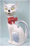 1930s Japan Porcelain Sitting Cat, 6 1/2" high, excellent condition.  It has an inset bottle with cork.  Not sure what it was designed for since there are no pour holes.  Possibly to weight it wi...