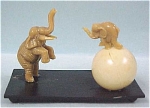 1930s/1940s Miniature Celluloid Elephants on Base, 1 1/4" high x 2" long.  Marked Japan, no damage. <BR>