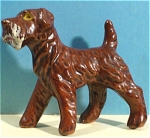 1950s/1960s Japan Redware Terrier Dog, 3 3/16" high, excellent condition. 
