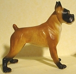 1950s/1960s Bradley Miniature Bone China Boxer Dog, 2 5/8" high, excellent condition.
