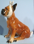 1950s Boxer Dog Puppy, 5 1/2" high.  Light glaze craze on white, otherwise excellent condition.