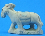 1930s/1940s Miniature Bisque Donkey, 1 3/4" high.  Marked Japan, paint worn, no chips or damage. 