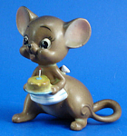 Josef Original Mother Mouse with Birthday Cake, 2 5/8" high, excellent condition.  
