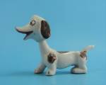 Nodder Doxie Spotted--Tiny Chip on Unglaze head edge otherwise Excellent Condition Japan about 2 inches high 