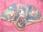 1920s Advertising Fan, 8 1/2" high.  Ad for Neeld's Funeral Home on back.  Light wear on edges, some light bends, small stained area on one panel. <BR>