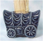 Japan Pottery Covered Wagon Toothpick Holder, 1 7/8" high, excellent condition.