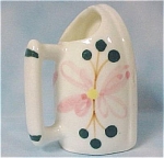 1970s Japan Bone China Iron Shaped Toothpick Holder, about 2" high, excellent condition.<BR>