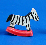 Dollhouse Miniature Hand Painted Ceramic Toy Zebra, about 5/8" high.  New item. 