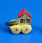 Dollhouse Miniature Hand Painted Ceramic Pull Toy, about 5/8" high.  New item. 