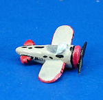 Dollhouse Miniature Hand Painted Ceramic Toy Plane, about 1 1/8" across.  New item. 