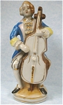1940s/1950s Japan Ceramic Man With Bass Violin, 5" high, excellent condition. <BR>