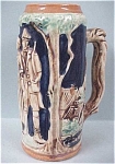 1950s Small Japan Ceramic Stein, 5 1/4" high.  Marked "Pioneer Mdse Co - NY - Japan".  Small glaze chip on lip.