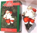 1992 Hallmark Clip-on Coca-Cola Santa Ornament, 4" high.  Light box wear, Santa in excellent condition. <BR>