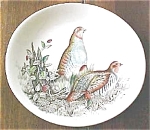 Offering this lovely Johnson Brothers England, 11 1/4 x 10 1/2 inch diameter dinner platter in the Partridge design which is part of the Game Birds series.  Beautifully decorated. Bears mark on bottom...