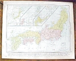 Offering this nice old 1912 map of Japan on one side and Persia (Iran / Irag), Afghanistan & Baluchistan on the other side. This map was published / printed by Rand McNally & Co, 1912; copyrighted 191...