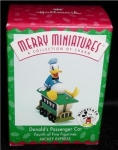 1998 Hallmark "Donald's Passenger Car" Miniature Christmas Ornament. This is #4 of 5 figurines of the Mickey Express. Still in box. FREE SHIPPING WITHIN USA!!!