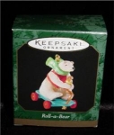 1999 Hallmark Roll-A-Bear Miniature Christmas Ornament. Made of die-cast metal. Very Cute...still in box. FREE SHIPPING WITHIN USA!!!