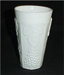 This is a Indiana Milk Glass Drinking Glass. It measures 6" tall and is in good condition, no chips or nicks.