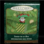2001 Santa-in-the-Box Miniature Hallmark Ornament. Santa is still in the box. FREE SHIPPING WITHIN USA!!!