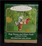 2000 Bugs Bunny & Elmer Fudd Miniature Hallmark Ornament. Still in the box. FREE SHIPPING WITHIN USA!!!!   