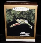 1994 Star Trek The Next Generation Klingon Bird of Prey Hallmark Ornament. This ornament is from the Magic Collection and has flickering lights. Very cool ornament, still in box. FREE SHIPPING WITHIN ...