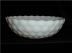 This is an Anchor Hocking "Bubble" Milk Glass Berry Bowl. It measures 4 1/2; in diameter x 1 3/4" tall. It is good condition no chips or nicks.
