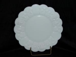 This is a nice Westmoreland Panel Grape Milk Glass salad plate. It has the WG trademark on the back. It is 8 1/4" diameter and is in good condition.