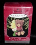 1998 Hallmark "Baby's Second Christmas" ornament from the Child's age Collection. Mint in box. FREE SHIPPING WITHIN USA!!!