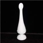 This is a Milk Glass Bud Vase with Hobnail pattern. It measures at 9" tall and is in good condition.