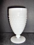 Vintage Milk Glass Hobnail Goblet By Anchor Hocking. Translucent glass goblet stands 5.5" tall on base. Very good condition. No chips or cracks. Made in the USA,price is for one.