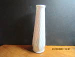 Vintage Milk Glass Diamond Design Bud Vase by Brody Co. Vase stands 8.5" tall and 2.5" across base.  Marked on the bottom E.O. Brody USA M 147. Good condition, No chips or cracks. Price is f...