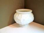 E.O.Brody Milk Glass Rose Bowl Vase, in crinkly shabby design. Vase stands 4.75" tall with a smooth rim 4.25" wide. Marked on the bottom E.O.Brody M  Cleveland O. USA. Very good condition. N...