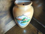 Vintage Japan Luster Ware Wall Pocket,gold with lake scene.Very good condition,price is for one.Marked on the back. 