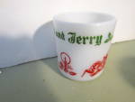 Vintage Replacement Tom and Jerry Eggnog Punch Cup, red and green design. Very good condition, price is for one.