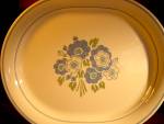 Vintage Corelle Belle Grove Corner Stone 12.5" Platter,off white with blue/green flowers and blue lines around. Very good condition, price is per platter. <BR>