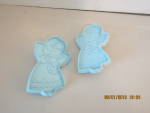 Vintage Hallmark Angel Blue Cookie Cutter Set. 4 inch cutters. Good condition, price is for set of 2, includes shipping within the USA. 