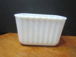 Vintage Hazel Atlas Milk Glass Large  Refrigerator Dish. 6" long, 4" wide and 4" tall. Very good condition, price is for one. Also could be used for a planter or top to a butter dish. T...