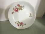 Vintage Fine China Of Japan Royal Rose Soup Bowl, white with pink roses and green leaves. Very good condition, price is for one. 